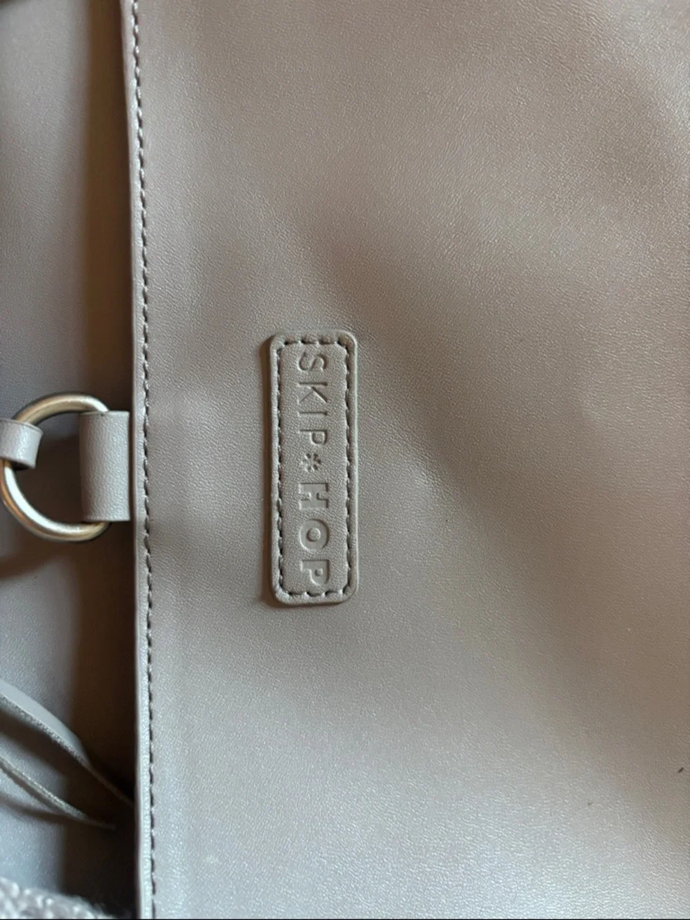 Skip Hop Taupe Convertible Shoulder Bag with Tassel